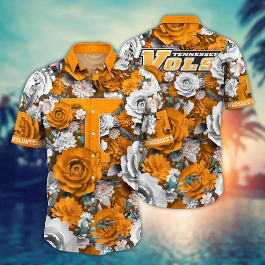 Tennessee Volunteers NCAA Flower Aloha Hawaiian Shirt 4, NCAA Hawaiian Shirt Moonbestprint