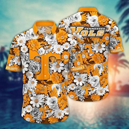 Tennessee Volunteers NCAA Flower Aloha Hawaiian Shirt 9, NCAA Hawaiian Shirt Moonbestprint