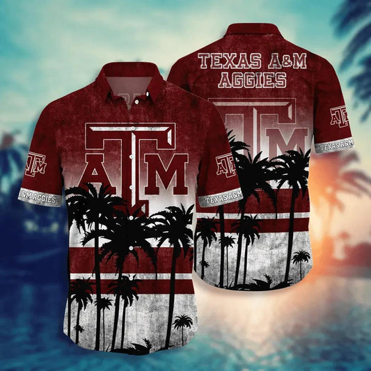 Texas A&M Aggies Aloha Hawaiian Shirt, NCAA Hawaiian Shirt Moonbestprint