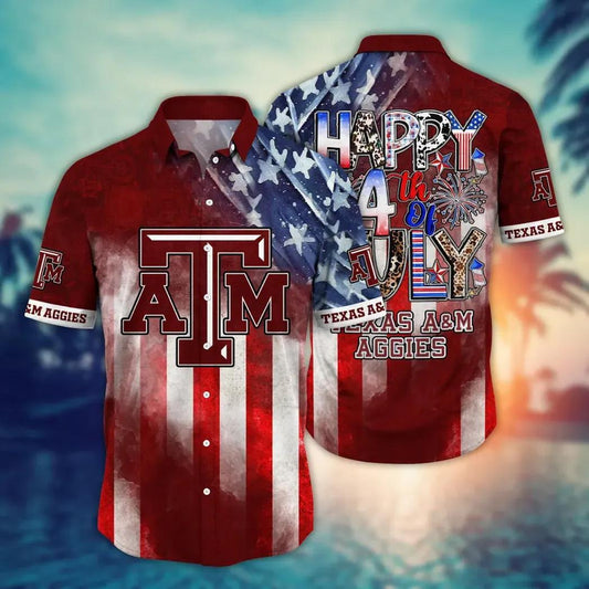 Texas A&M Aggies NCAA Aloha Hawaiian Shirt, NCAA Hawaiian Shirt Moonbestprint