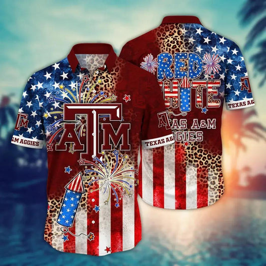Texas A&M Aggies NCAA Aloha Hawaiian Shirt 2, NCAA Hawaiian Shirt Moonbestprint