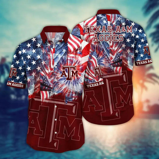 Texas A&M Aggies NCAA Flower Aloha Hawaiian Shirt 11, NCAA Hawaiian Shirt Moonbestprint