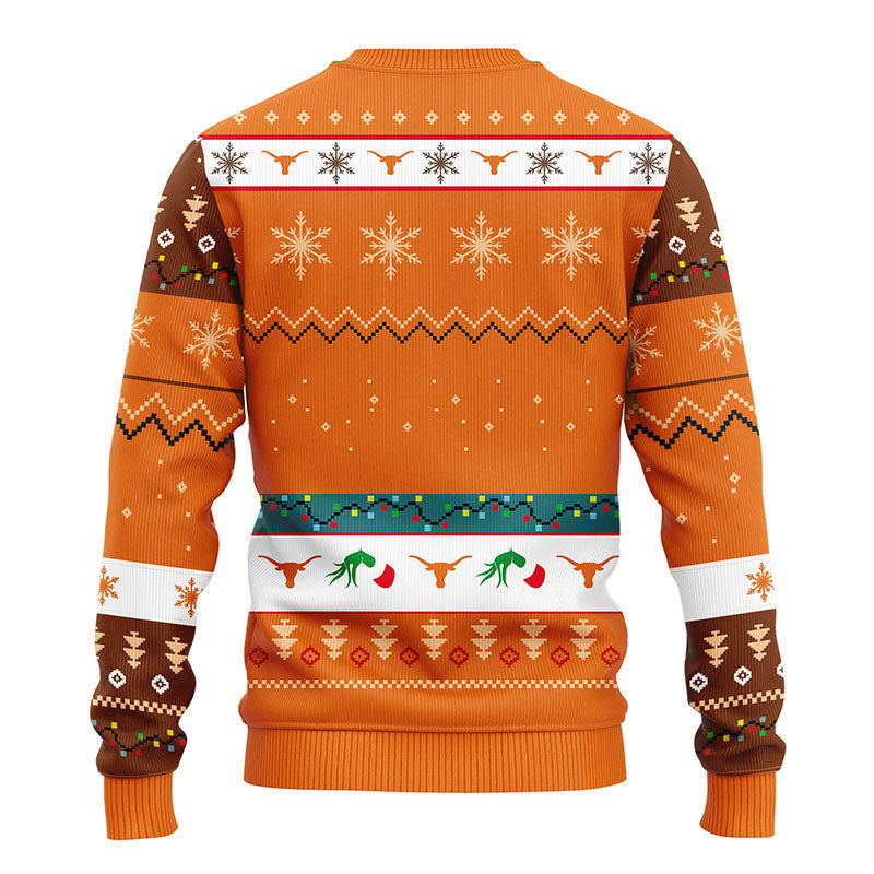 Texas Longhorns Grinch Ugly Christmas Sweater Moonbestprint