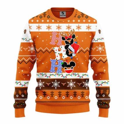 NCAA Texas Longhorns Hohoho Ugly Christmas Sweater, NCAA Christmas Sweater Moonbestprint
