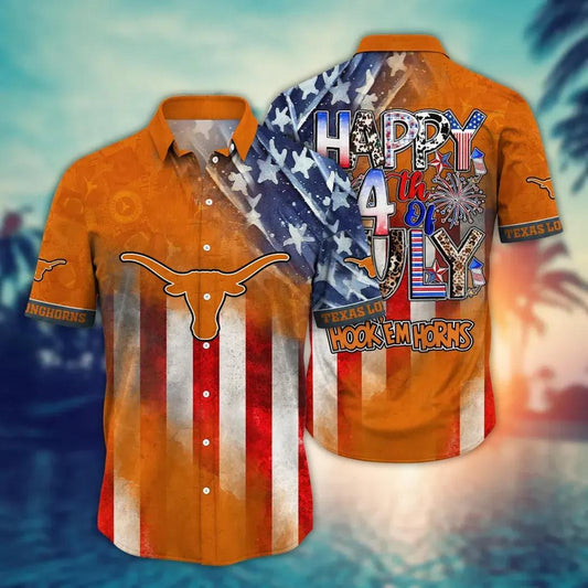 Texas Longhorns NCAA Aloha Hawaiian Shirt 2, NCAA Hawaiian Shirt Moonbestprint