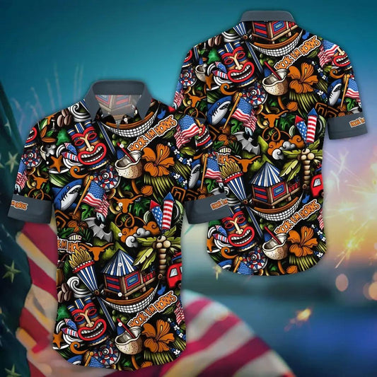 Texas Longhorns NCAA Flower Aloha Hawaiian Shirt, NCAA Hawaiian Shirt Moonbestprint