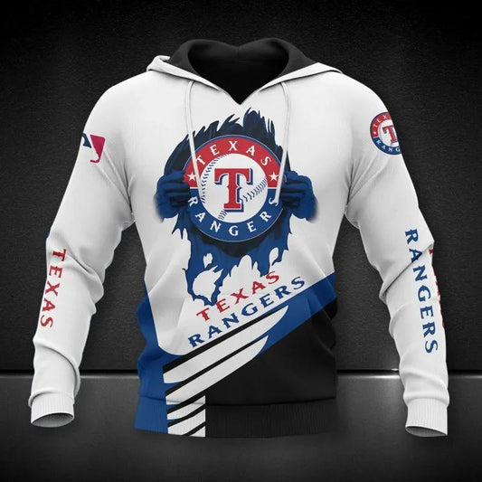 Texas Rangers All Over Print Big Logo 3D Hoodie 1, MLB Hoodie Moonbestprint