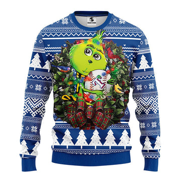 Texas Rangers Grinch Hug Ugly Christmas Sweater Moonbestprint