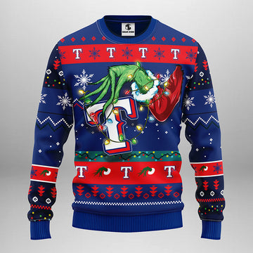 Texas Rangers Grinch Ugly Christmas Sweater Moonbestprint