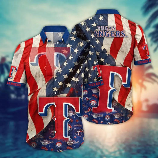 Texas Rangers MLB Flower Aloha Hawaiian Shirt 12, MLB Hawaiian Shirt Moonbestprint