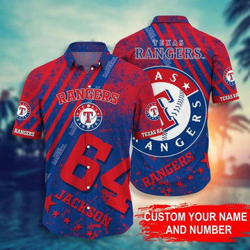 Texas Rangers MLB-Personalized Hawaiian Shirt, MLB Hawaiian Shirt Moonbestprint
