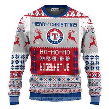 Texas Rangers Merry Christmas Ugly Christmas Sweater, MLB Christmas Sweater Moonbestprint