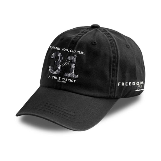 Thank You Charlie 31 True Patriot 1993 - 2025 Hat -Moonbestprint
