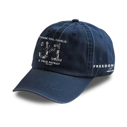 Thank You Charlie 31 True Patriot 1993 - 2025 Hat -Moonbestprint