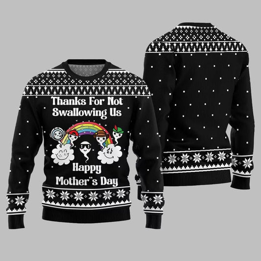 Thanks For Not Swallowing Us Happy Mother Day Ugly Sweater Christmas 2026 - Moonbestprint
