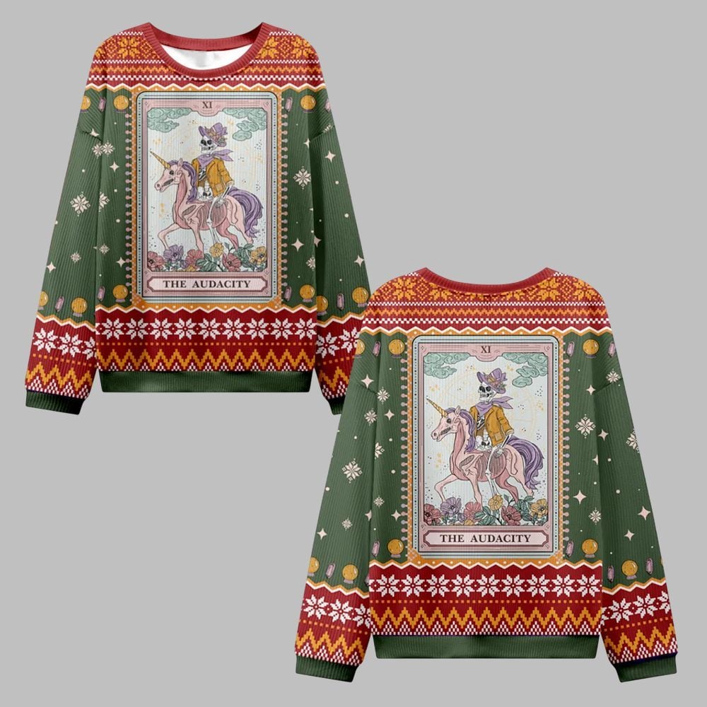 The Audacity Tarot Card Ugly Christmas Sweater - Moonbestprint