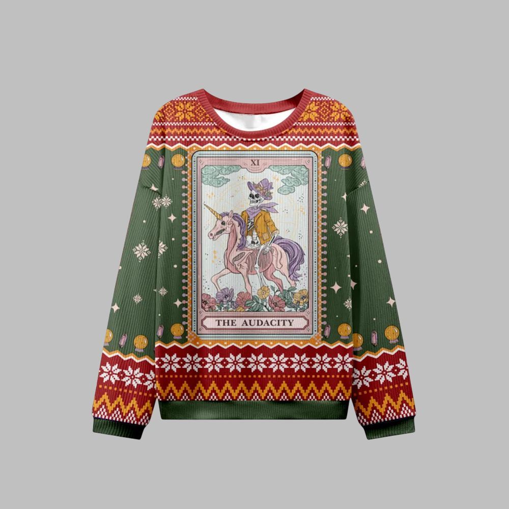 The Audacity Tarot Card Ugly Christmas Sweater - Moonbestprint