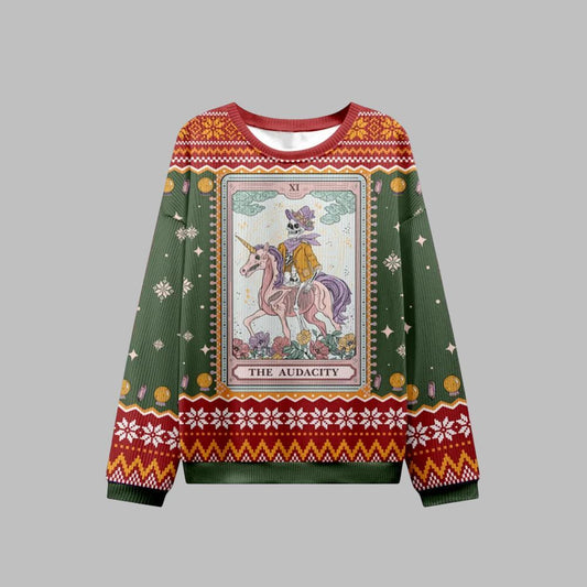 The Audacity Tarot Card Ugly Christmas Sweater - Moonbestprint