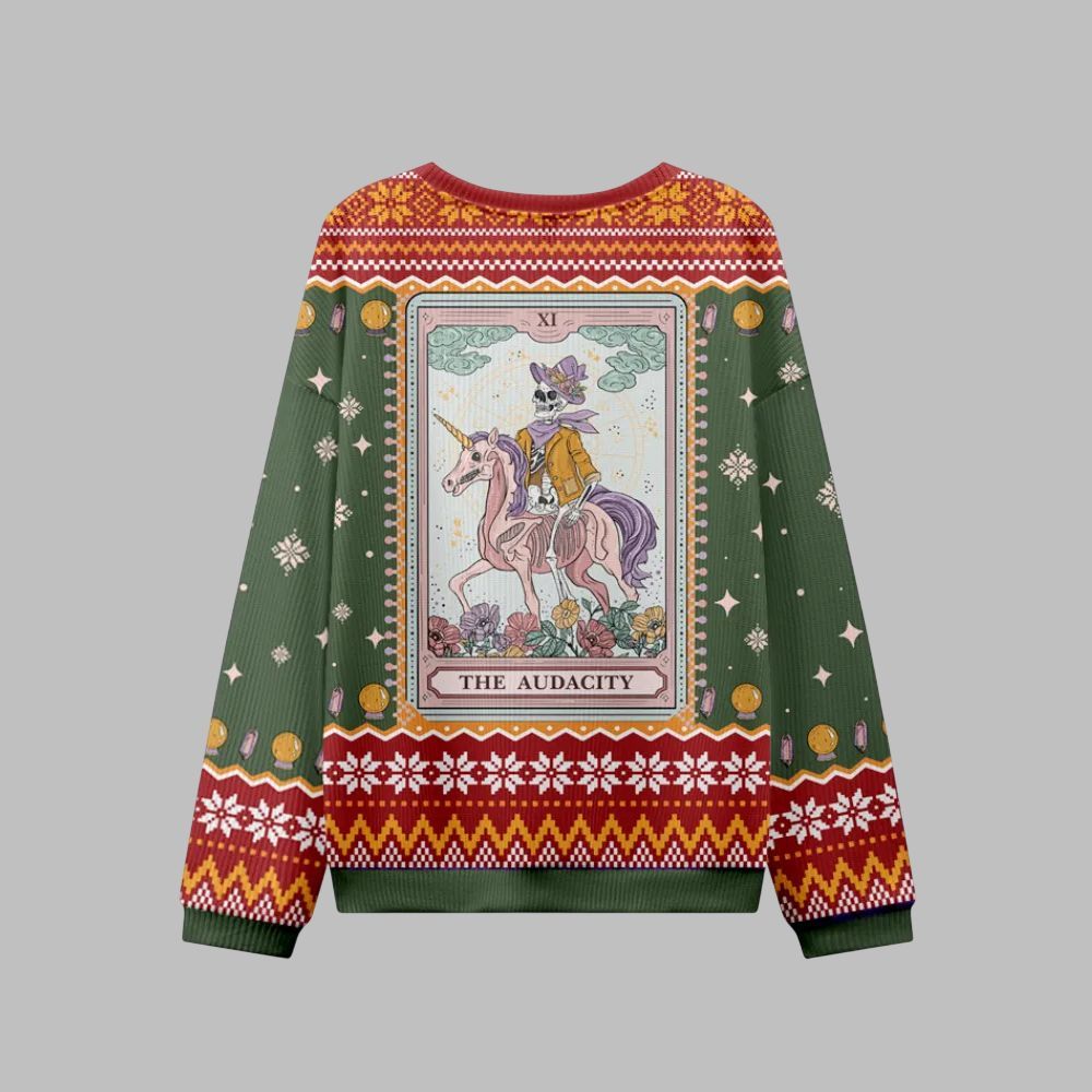 The Audacity Tarot Card Ugly Christmas Sweater - Moonbestprint