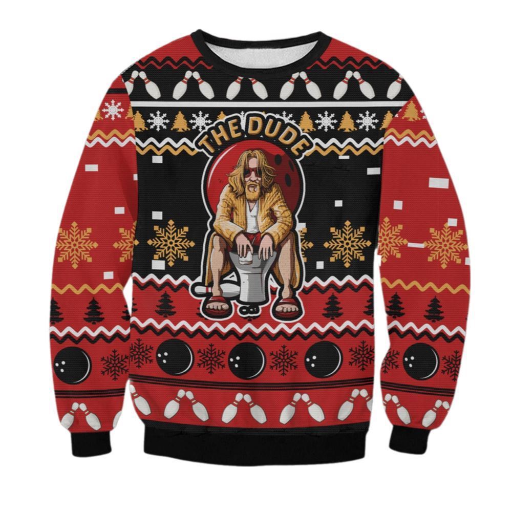 The Big Lebowski Dude Ugly Sweater - Moonbestprint