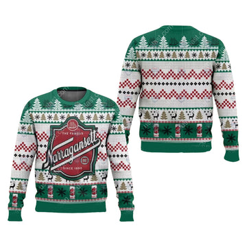 The Famous Narragansett Beer Ugly Christmas Sweater – Moonbestprint