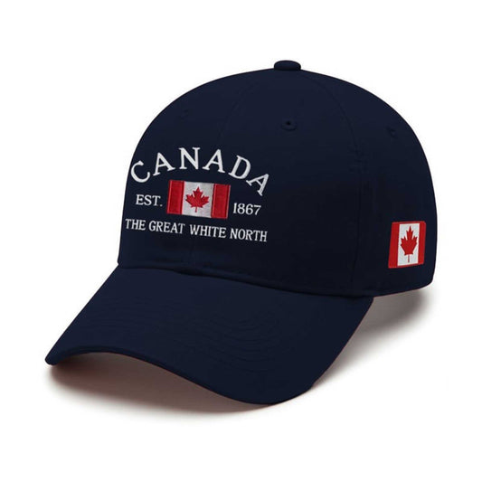 The Great White North Canada Est 1867 Hat -Moonbestprint