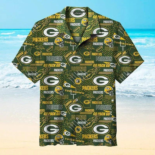 The Green Bay Packers Pring Nfl Hawaiian Graphic Print Short Sleeve Hawaiian Shirt, NFL Hawaiian Shirt Moonbestprint
