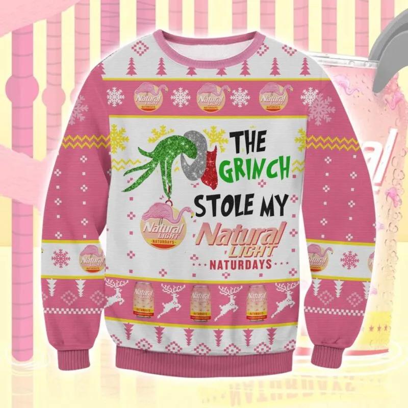 The Grinch Stole Naturdays Sweater, Grinch Holiday Sweater Moonbestprint