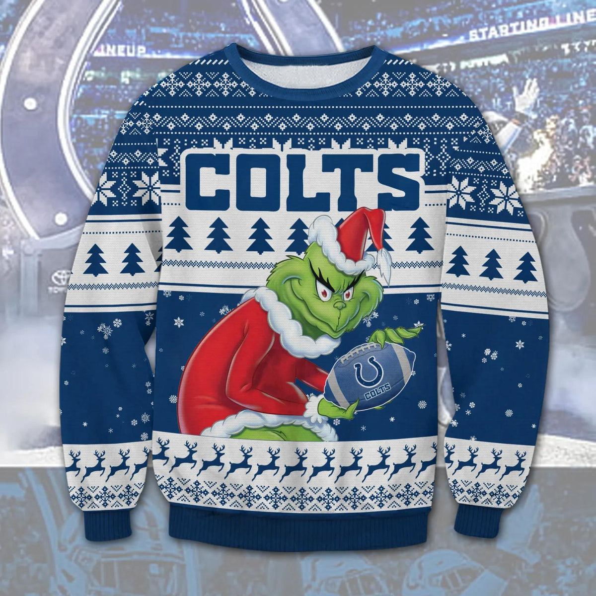 The Grinch Stolen Indianapolis Colts Ugly Christmas Sweater, NFL Christmas Sweater Moonbestprint