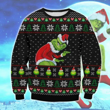 The Grinch Stolen Ugly Sweater, Grinch Holiday Sweater Moonbestprint
