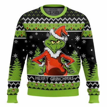 The Grinch Ugly Christmas Sweater, Grinch Holiday Sweater Moonbestprint