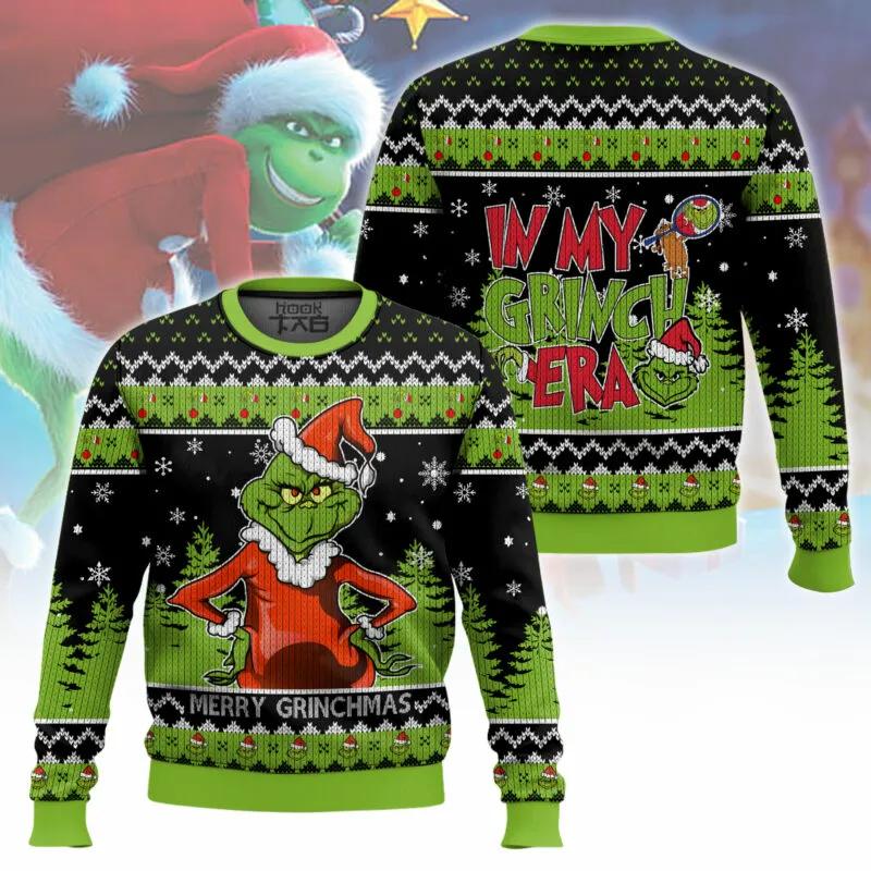 The Grinch Ugly Christmas Sweater, Grinch Holiday Sweater Moonbestprint
