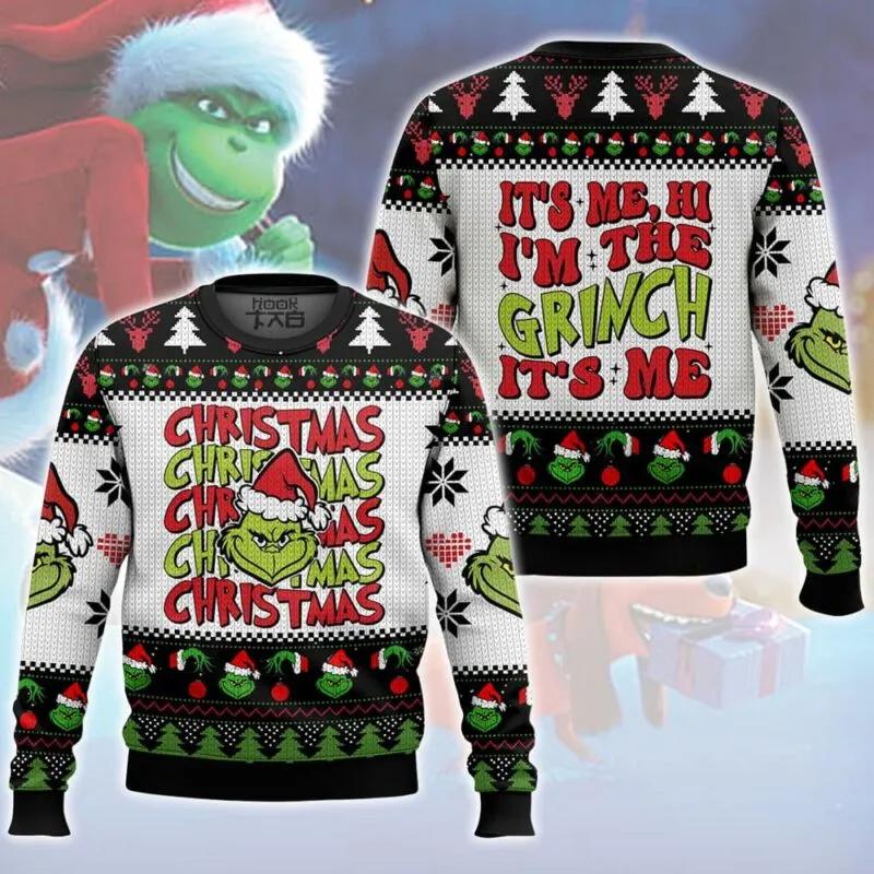 The Grinch Ugly Sweater, Grinch Holiday Sweater Moonbestprint