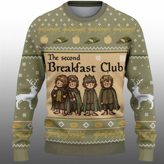 The Lord Of The Rings The Second Breakfast Club Ugly Sweater 2026 Christmas - Moonbestprint