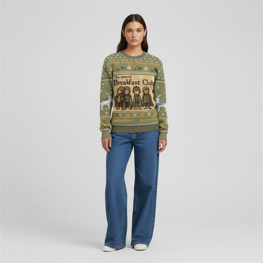 The Lord Of The Rings The Second Breakfast Club Ugly Sweater 2026 Christmas - Moonbestprint