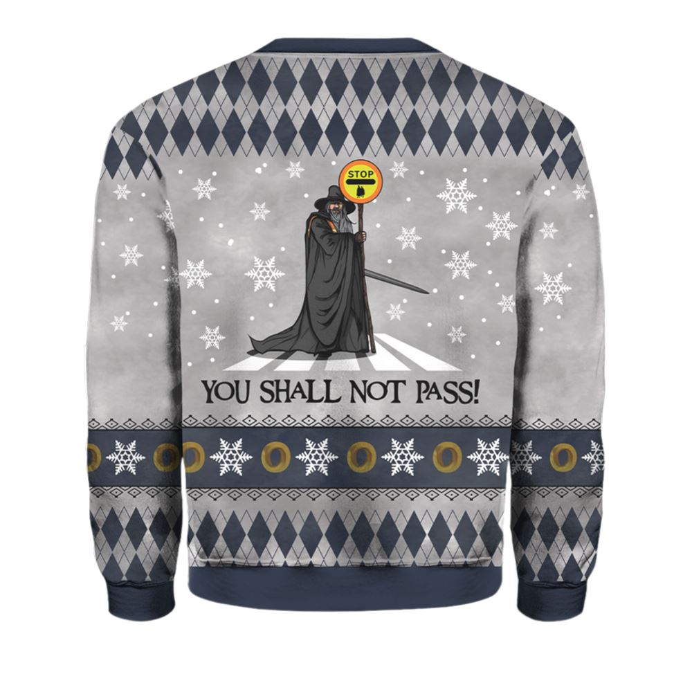 The Lord Of The Rings You Shall Not Pass Ugly Christmas Sweater - Moonbestprint