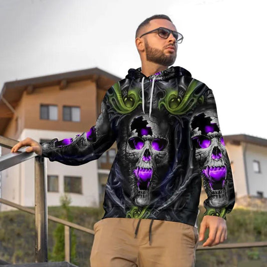 The Mystery Of Cracked Skull 3D Hoodie Moonbestprint