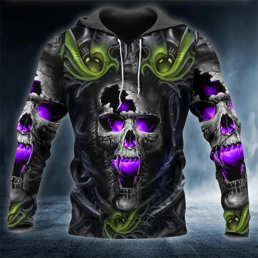 The Mystery Of Cracked Skull 3D Hoodie Moonbestprint