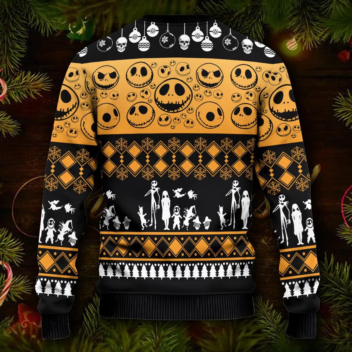 The Nightmare Before 3D Print Christmas Sweater, Jack Skelington Sweater Moonbestprint