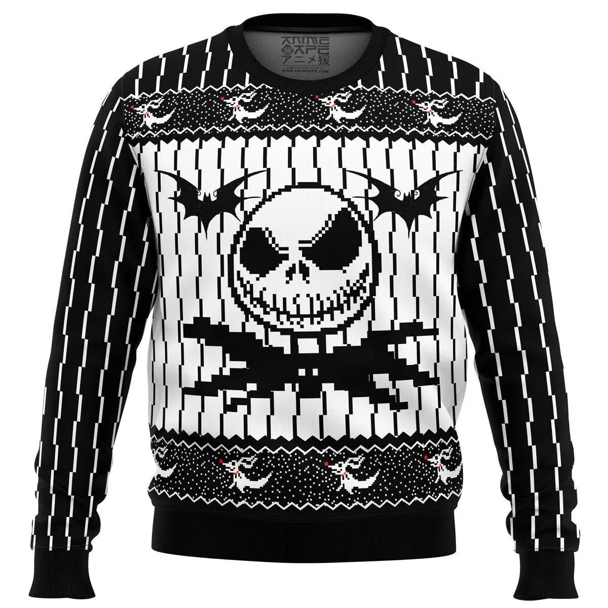 The Nightmare Before Christmas Jack Skelington Sweatshirt, Jack Skeleton Ugly Christmas Sweater Moonbestprint