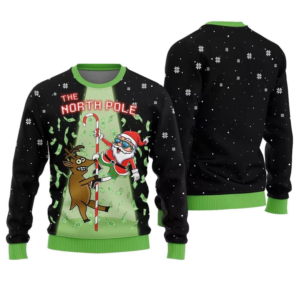 The North Pole Ugly Christmas Sweater - Moonbestprint