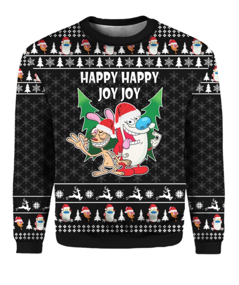 The Ren Stimpy Show Ugly Christmas Sweater - Moonbestprint