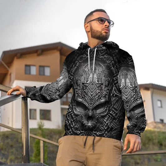 The Silence Skull 3D Hoodie Moonbestprint