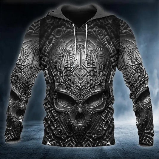 The Silence Skull 3D Hoodie Moonbestprint