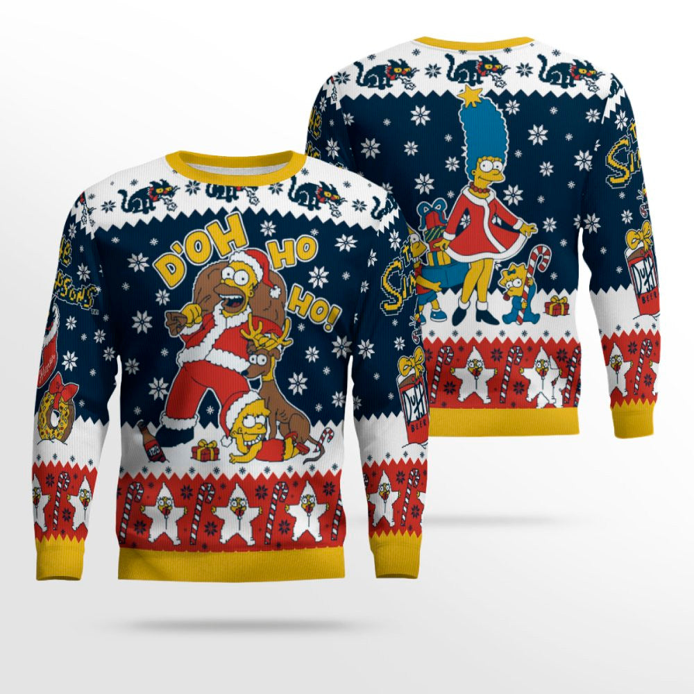 The Simpsons Duff the Halls Ugly Christmas Sweater – Moonbestprint