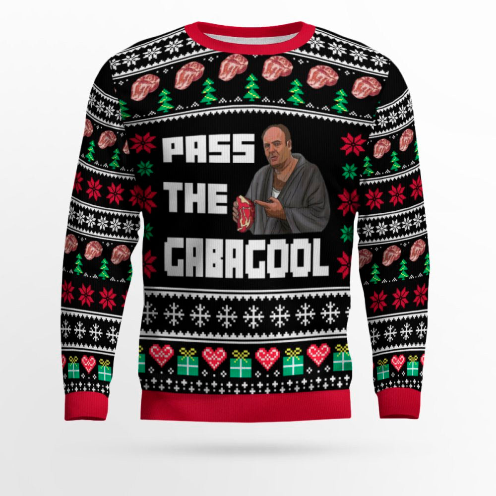 The Sopranos "Pass the gabagool" Christmas Ugly Sweater – Moonbestprint