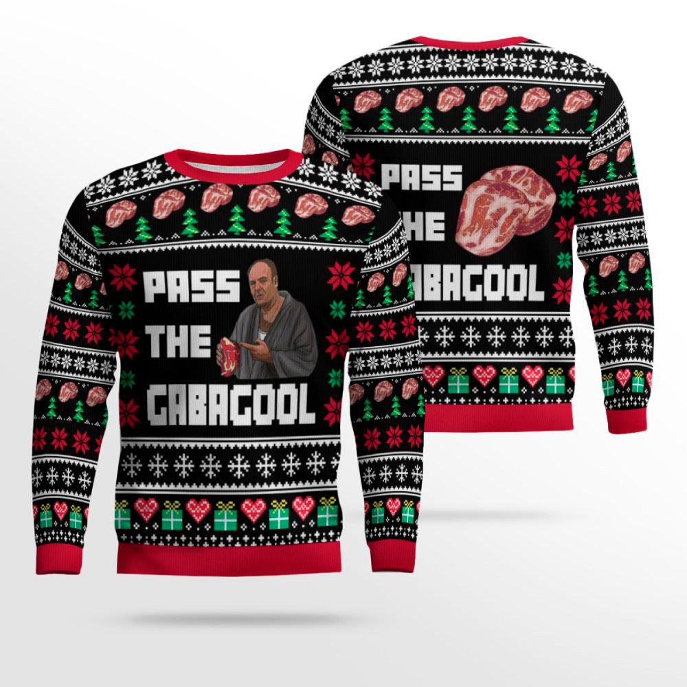 The Sopranos "Pass the gabagool" Christmas Ugly Sweater – Moonbestprint