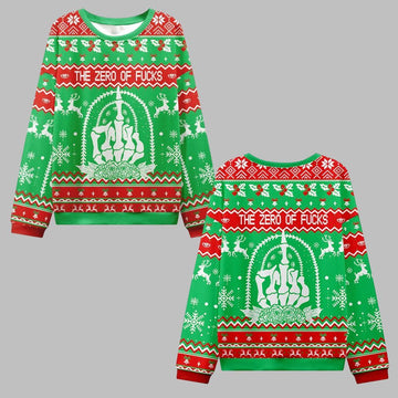 The Zero Of Fucks Tarot Ugly Christmas Sweater - Moonbestprint