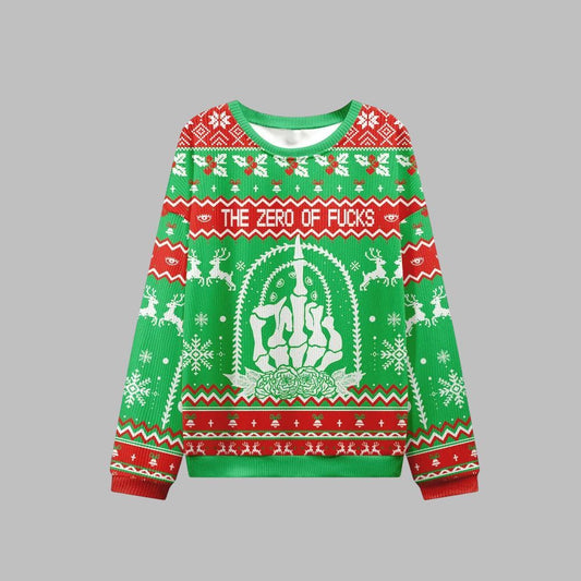The Zero Of Fucks Tarot Ugly Christmas Sweater - Moonbestprint