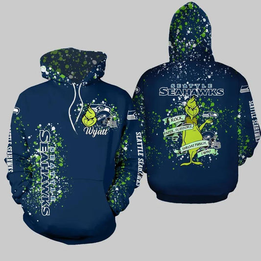 The funny Character  Seattle Seahawks 3D Hoodie, NFL Hoodie Moonbestprint